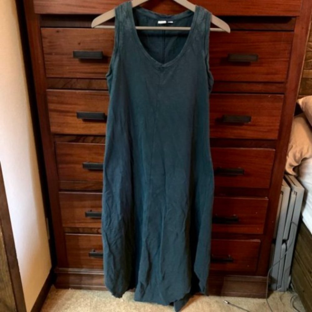 Gap Factory Midi 100% Cotton Dark Green Dress